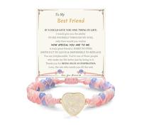 Sistble Cadeaux pour fille, petite-fille, cadeau de Noël pour ma maman, grand-mère, épouse, petite amie, sœur, jaspe, bracelets en forme de cœur, cadeau d'anniversaire, cadeau pour adolescentes