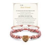 Sistble Cadeaux pour fille, petite-fille, cadeau de Noël pour ma maman, grand-mère, épouse, petite amie, sœur, jaspe, bracelets en forme de cœur, cadeau d'anniversaire, cadeau pour adolescentes