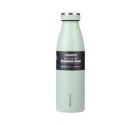 Sistema 500 ml Gourde en acier inoxydable noire | Anti-fuite | Sans phtalates ni BPA | Gourde réutilisable | Isolation sous vide double paroi | Froid : 12 heures/Chaud : 6 heures [550]