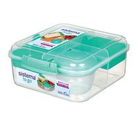 Sistema Boîte à Lunch Bento Box to GO | Boîte de Conservation des Aliments avec récipient à Yaourt/Fruits | 1,25 L | sans BPA | Couleurs Assorties | 1 pièce