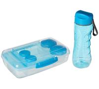 Sistema Boîte à Lunch Bento Box to GO | Boîte de Conservation des Aliments avec récipient à Yaourt/Fruits | 1,25 L | sans BPA | Couleurs Assorties | 1 pièce