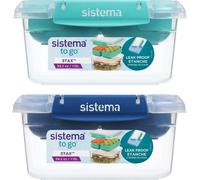SISTEMA Boîte à lunch 'Stax' 2 fois assortie 113077