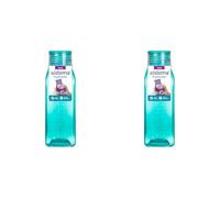 Sistema Bouteille d'eau carrée, 475 ml, Bouteille d'eau sans BPA, Bouchon étanche, Bords antidérapants, Coloris assortis (Lot de 2)