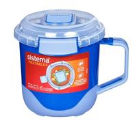 Sistema Heatables Tasse à soupe micro-ondes | 660 ml | Contenant de préparation de repas étanche avec couvercle | 1 unité | Round Lazuli bleu