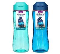 Sistema Hydrate Tritan Active bouteille d'eau pour le sport | 800 ml | Bouteille d'eau sans BPA | Ocean Blue & Minty Teal | 2 pièces