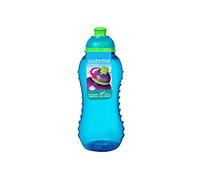 Sistema Hydrate Twist ’n’ Sip Squeeze Gourde d'Eau Enfant, 330 mL, Claire | Bouteille en Plastique Ergonomique, Transparente et Étanche, avec Bouchon Sport et Capuchon, Coloris Assortis
