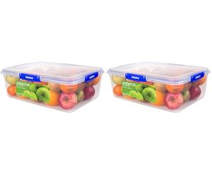 Sistema KLIP IT PLUS Récipient de conservation alimentaire | Forme rectangulaire7,5 litres | Boîte alimentaire empilable et hermétique compatible réfrigérateur/congélateur | Plastique sans BPA