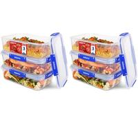 Sistema KLIP IT PLUS Récipients de conservation alimentaire | 2,2 litres | Boîtes alimentaires étanches, empilables et hermétiques | lunch box enfant | 3 pièces (Lot de 2)