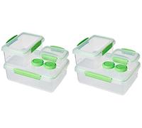 Sistema KLIP IT Récipients pour la Conservation des Aliments | 6 récipients Alimentaires avec Couvercle | 4 Pots to Go pour sauces | sans BPA| 10 récipients pour Le congélateur/Le réfrigérateur