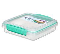 Sistema KLIP IT Sandwich Box Récipient de Conservation Alimentaire | Boîte à Repas empilable de 450 ML avec Couvercle étanche | sans BPA | Coloris assortis