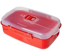 Sistema Récipient micro-ondes rectangulaire 1,25 L sans BPA Rouge/Transparent