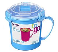 Sistema Microwave Mug à soupe de taille moyenne | Récipient alimentaire micro-ondes | 656 ml | Sans BPA | Coloris assortis | Lot de 1