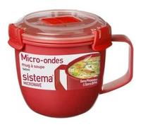 Sistema mug a soupe micro-ondes a clips - 585ml - rouge 1142 Rouge G