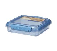 Sistema Ocean Bound Boîte à sandwich en plastique | 450 ml | Boîte de rangement alimentaire et boîte à déjeuner | Sans BPA, fabriquée à partir de plastique recyclé | Bleu sarcelle ou bleu (couleur non