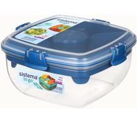 Sistema SI21356 Saladier To Go 1, avec couverts, 1 l (couleur au hasard, 1 pièce)