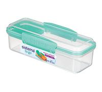 Sistema Snack Attack TO GO Récipient de conservation alimentaire | Boîte à goûter compartimentée | 410 ml | Sans BPA | Coloris assortis | 1 pièce