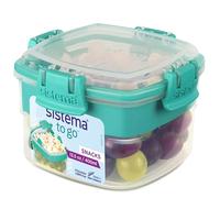 Sistema Snacks TO GO Récipient de conservation alimentaire | 400 ml | Petit pot compartimenté pour encas | Sans BPA | couleurs assorties