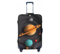 Sistema Solar Paper Art Housses de bagages de voyage - Housses élastiques pour valises de protection pour bagages de 18 à 32 pouces, Noir, X-large