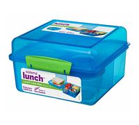 Sistema TO GO boîte à repas Cube Max | Boîte à repas de style bento de 2 litres avec compartiments et pot étanche pour yaourt | Sans BPA | Assortiment de couleurs unies (non sélectionnables)