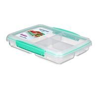 Sistema To Go Récipient avec plusieurs compartiments pour conserver plats et aliments - avec séparations et fermetures par clips - 820 ml - sans BPA - Lot de 1