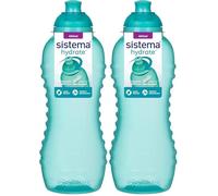 Sistema Twist ’n’ Sip Squeeze Gourde sport | Gourde à eau étanche | bouteille 460 ml | Verte (Lot de 2)