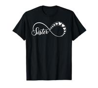 Sister Infinity with Heart Symbol Elegant Connection Sibling T-Shirt