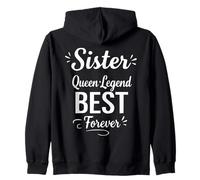Sister Legend Queen Best Forever - Retro Family Bond Sister Sweat à Capuche