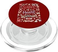 Sister of a Heart Warrior | Sensibilisation aux Maladies du cœur | CHD Go Red PopSockets PopGrip pour MagSafe