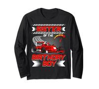 Sister of The Birthday Boy Race Car Party Family Matching Manche Longue