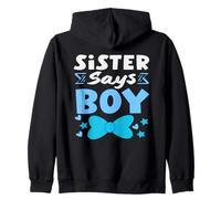 Sister Says Boy Gender Reveal Party Team Blue Voting Sweat à Capuche