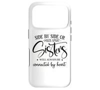 Sister Side by Side Miles Apart Sisters Connected by Heart Coque pour iPhone 17 Pro