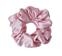 Sister Young LILU Chouchou en mousseline de soie - Taille L, léger et doux, accessoire de cheveux volumineux pour femme (rose)