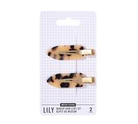 SISTER YOUNG LILY Lot de 2 pinces à cheveux de maquillage, sans plis, pour maquillage, soin et coiffage, clips antidérapants, doux pour les cheveux, élégantes et pratiques (imprimé léopard léger)