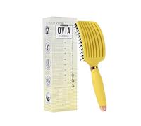 Sister Young OVIA Brosse à cheveux professionnelle ventilée avec poils de sanglier pour le volume, la brillance et les cheveux sains | Démêlage et coiffage sans tirer (citron vert)