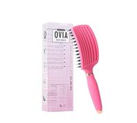 Sister Young OVIA Brosse à cheveux professionnelle ventilée avec poils de sanglier pour le volume, la brillance et la santé des cheveux | Démêlage et coiffage sans tirer (fuchsia)