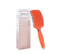 Sister Young OVIA Brosse à cheveux professionnelle ventilée avec poils de sanglier pour le volume, la brillance et la santé des cheveux | Démêlage et coiffage sans tirer (abricot)
