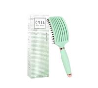Sister Young OVIA Brosse à cheveux professionnelle ventilée avec poils de sanglier pour le volume, la brillance et la santé des cheveux | Démêlage et coiffage sans tirer (menthe fraîche)