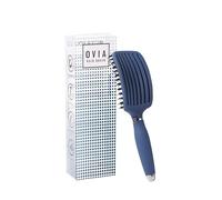 Sister Young OVIA Brosse à cheveux professionnelle ventilée avec poils de sanglier pour le volume, la brillance et les cheveux sains | Démêlage et coiffage sans tirer (bleu)