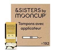 &SISTERS® by Mooncup Light/Regular Plus Flow Tampons applicateurs en carton, Voile et noyau en coton biologique, 192 tampons
