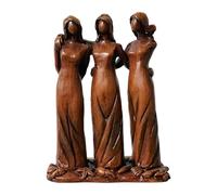Sisters By My Side Sculpture d'amitié en résine Décoration | Figurines d'amitié sœur pour femme, amies, appartement, chambre, salon, bibliothèque, armoire