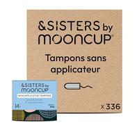 &SISTERS® Tampons sans applicateur Mooncup Heavy/Super Flow Plus, 100% coton biologique, 336 tampons