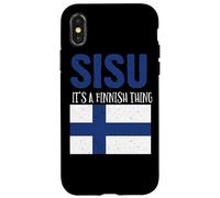 Sisu It's A Finnish Thing Drapeau Finlande Suomi Homme Femme Coque pour iPhone X/XS