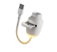 Sisyeuo Lampe décorative USB d'intérieur avec contrôle tactile 3 W 5 V | Accent d'intérieur filaire pour chambre à coucher, bureau, étagère, chevet, petit espace, décoration d'angle de maison, blanc