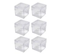Sisyeuo Lot de 6 boîtes carrées d'étude avec couvercle grossissant, outil éducatif pour l'exploration de la nature, conteneur d'étude pour la science