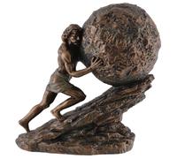 Sisyphus 708-78083 Figurine miniature en pierre artificielle peinte à la main avec peinture bronze