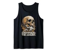 Sisyphus The Absurd Vintage Philosophical Skull Débardeur