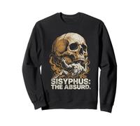 Sisyphus The Absurd Vintage Philosophical Skull Sweatshirt