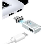 Sisyphy Adaptateur USB C magnétique, connecteur de type C 40 Gbit/s 24 broches compatible avec Thunderbolt3 USB 4.0, charge PD 240 W, sortie vidéo 8K @ 60 Hz 4K @ 144 Hz, compatible avec MacBook Pro