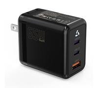 Sisyphy Chargeur USB C 65 W, chargeur super rapide [GaN Tech] PD3.0 QC3.0 PPS, compatible avec Surface, iPhone, Galaxy Series et la plupart des ordinateurs portables et téléphones USB C