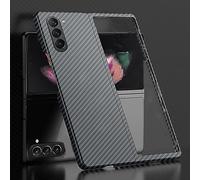 Sisyphy Coque en Aramide pour Samsung Galaxy Z Fold 5 5G avec Texture en Carbone, Super Mince Douce mais Robuste, Coque Arrière Snap-on Compatible avec la Charge sans Fil